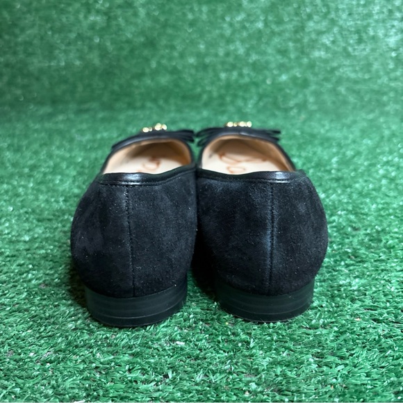Sam Edelman Womens Lizzy Pointy Toe Suede Ballet Flats Size 6.5 Black Bow - NEW - Picture 4 of 12